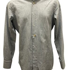 HADLEIGHS MADE Men's light Blue Button-Up Shirt 15.5/39 Jersey Cotton Very soft